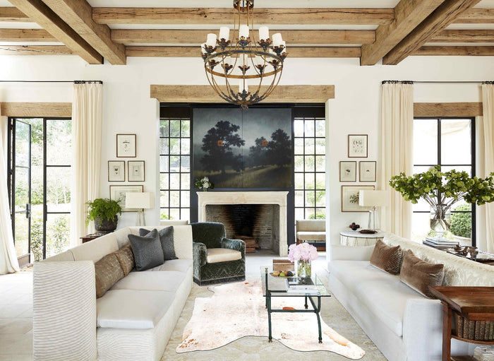 Salt and Pepper Brown Cowhide Rug #B3383
