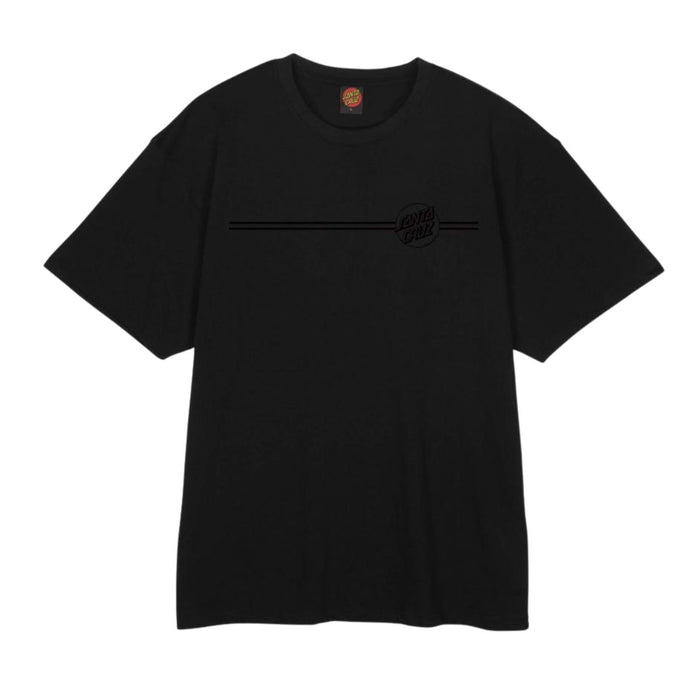 Santa Cruz Tonal Opus Dot Stripe T-Shirt Black