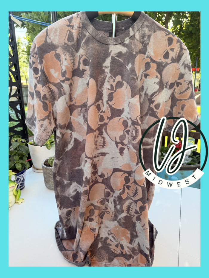 Skelton Stencil Acid Wash