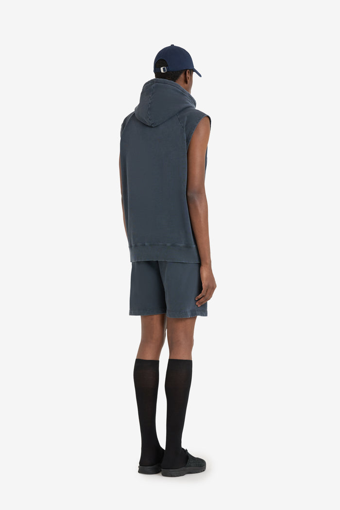 ETUDES STUDIO SLEEVELESS LOOSE HOODIE BASEBALL NAVY 5