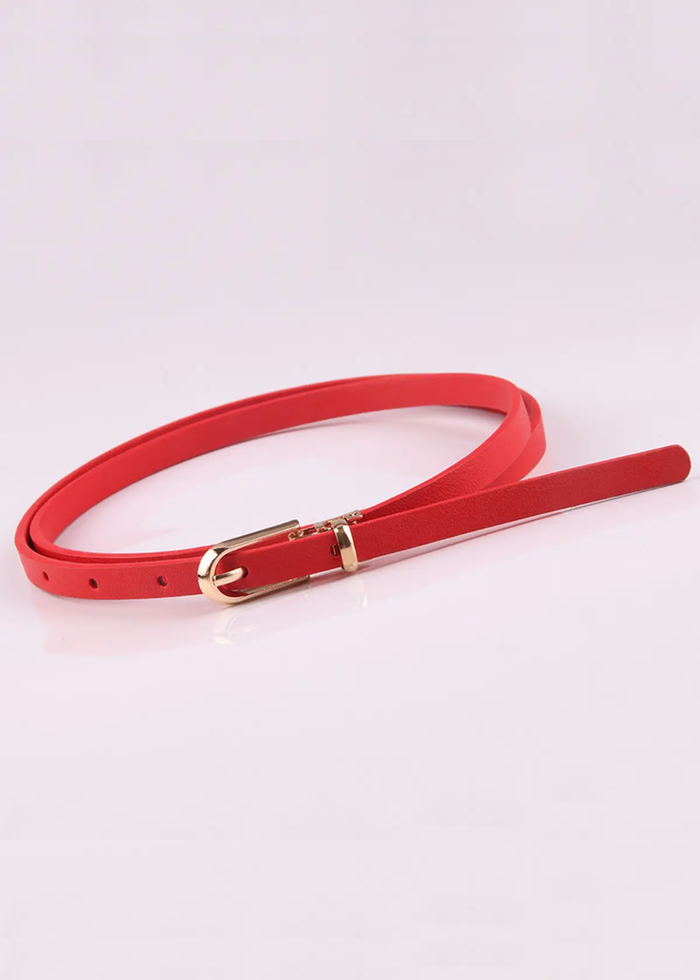 Red belt on a pink background