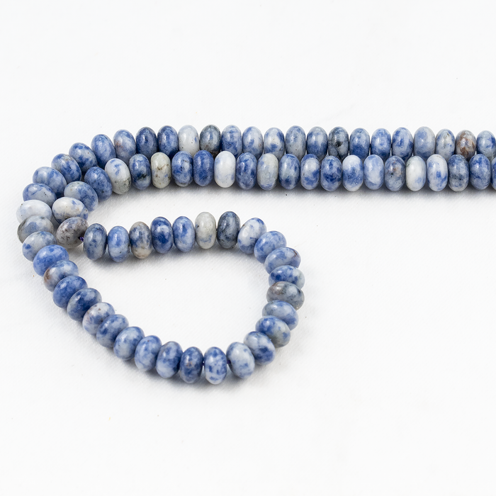 Sodalite Rondelle Beads, Crystal Beads for Jewelry.