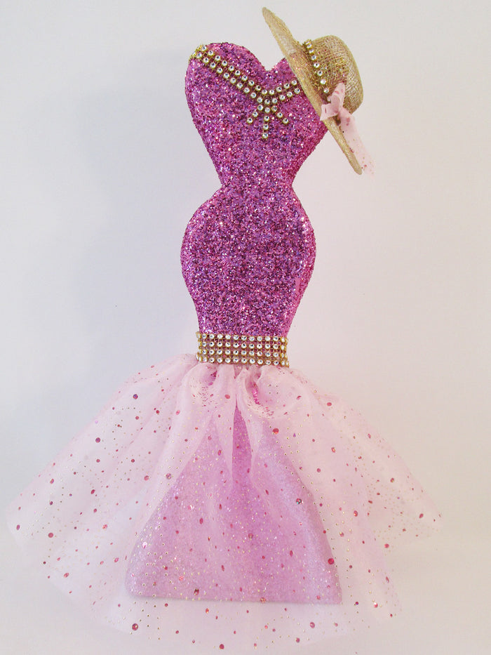 Styrofoam dress shape form with skirt for centerpiece - Designs by Ginny