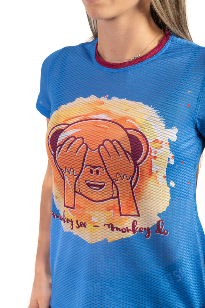 T-Shirt Femme - Emoji Monkey See