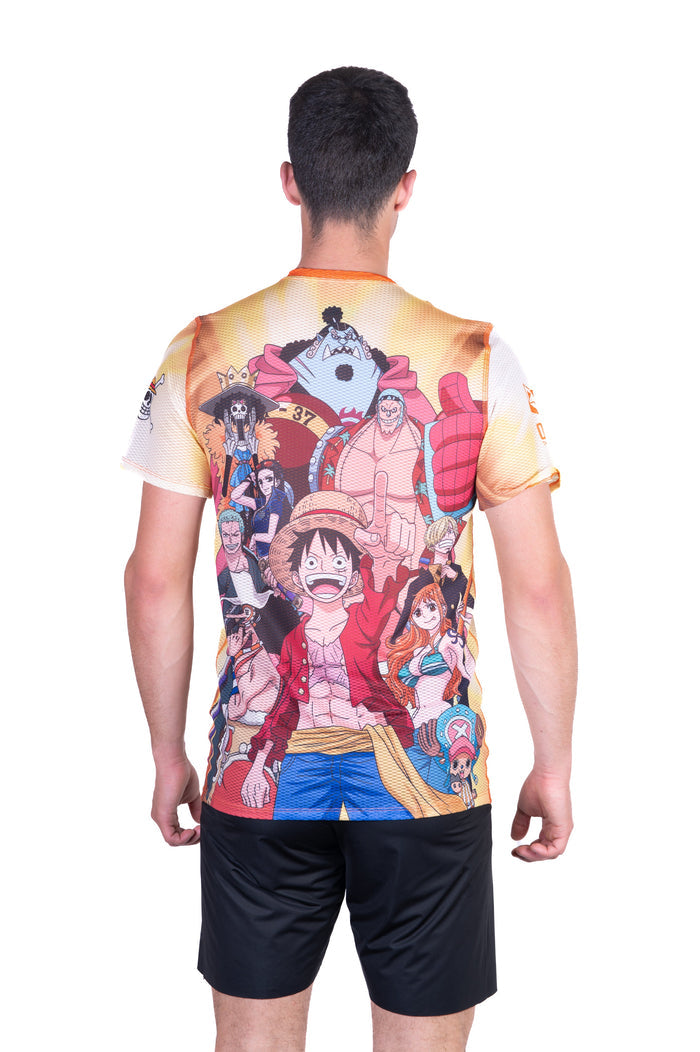 T-Shirt Homme manches courtes - One piece fishman straw hat crew yellow