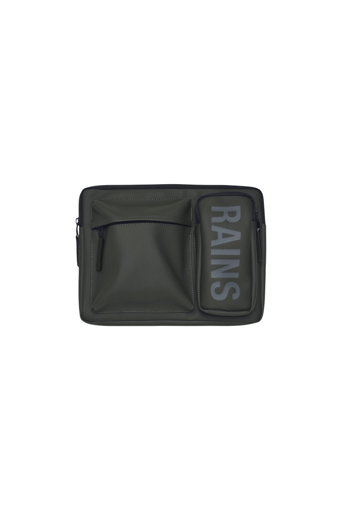 RAINS Texel Laptop Case 15″/16″ Green 2.60L H28 x D3 x W39 cm Laptop Case