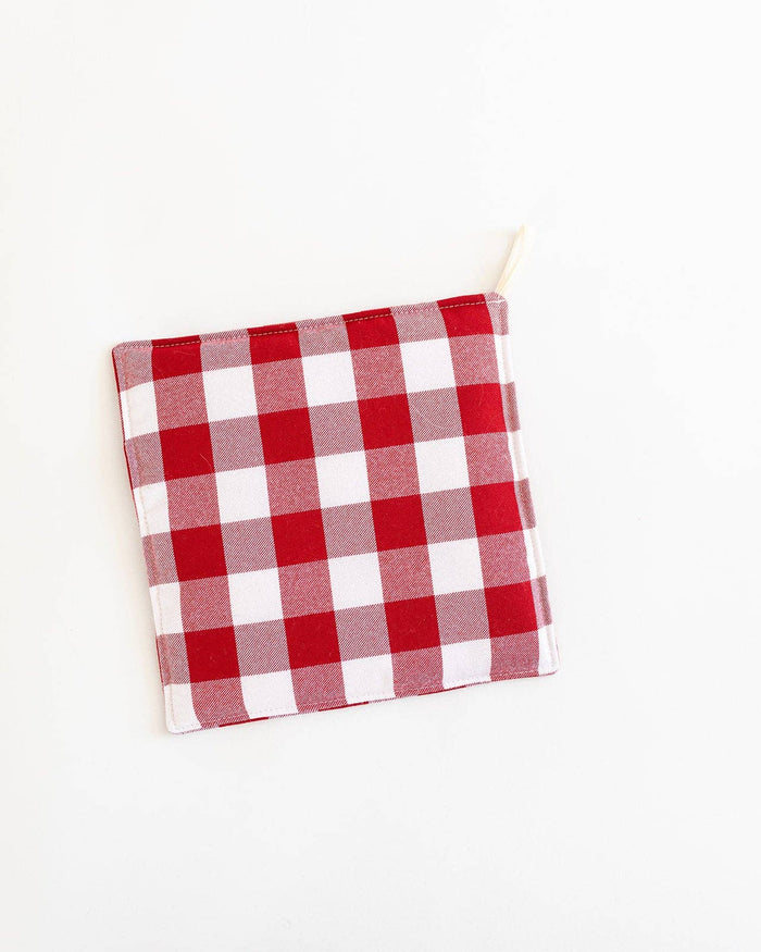 The Classic Pot Holder: Red Gingham