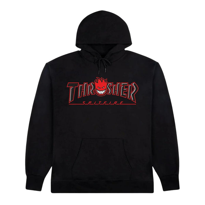 Thrasher X Spitfire Big Head Outline Hoodie Black