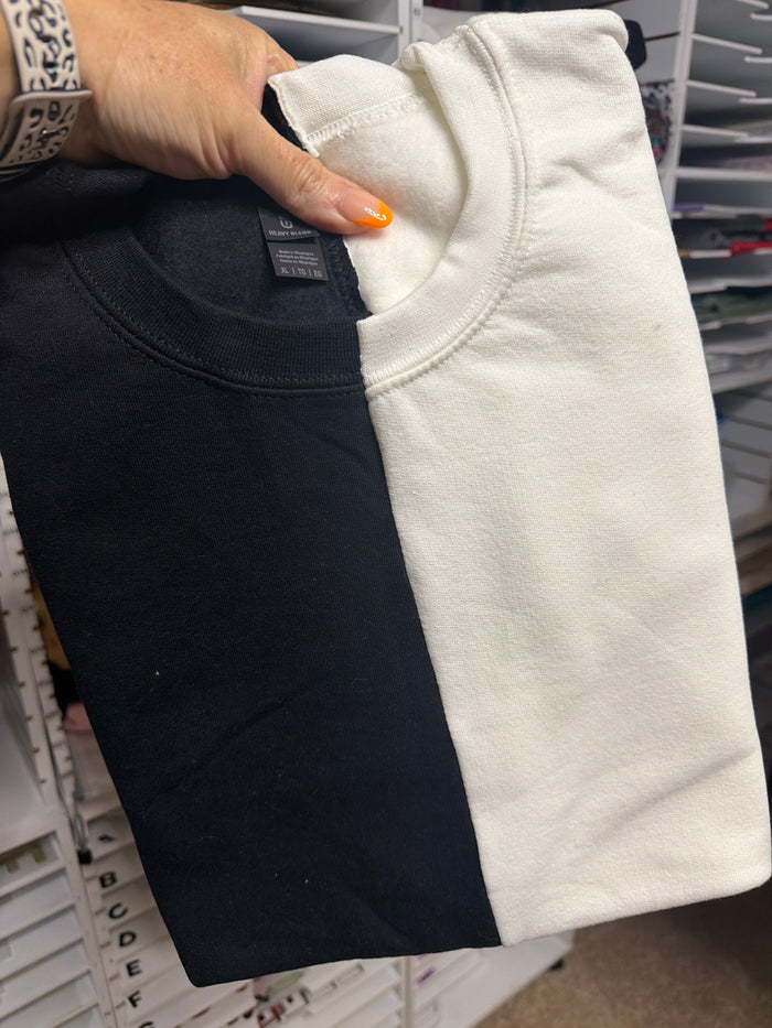 Two-Tone Split Crewnecks