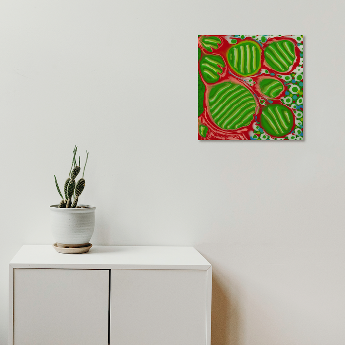 Light Gray Untitled (Red & Green)
