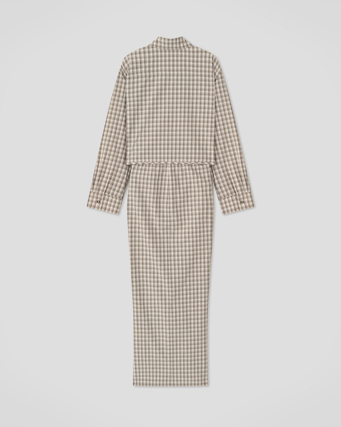 Usha - Dress - Creme/Grey