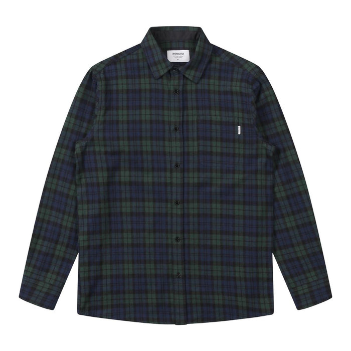 Wemoto Cotton Flannel Hemd Dark Green