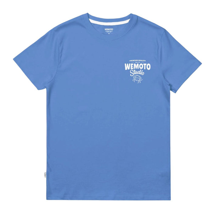 Wemoto Sea Market Printed Artwork T-Shirt Bright Blue