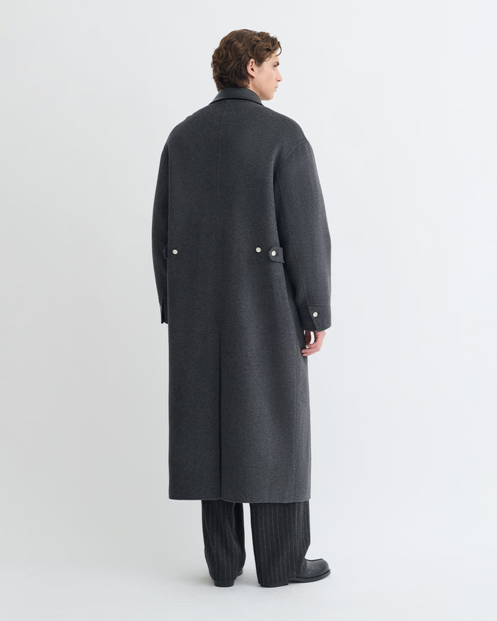 Wylder - Double wool coat - Grey Melange