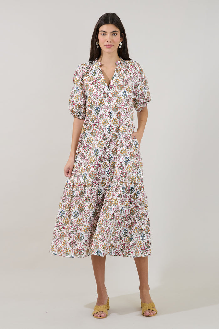 Wynette Tiered Midi Dress Kathy Floral