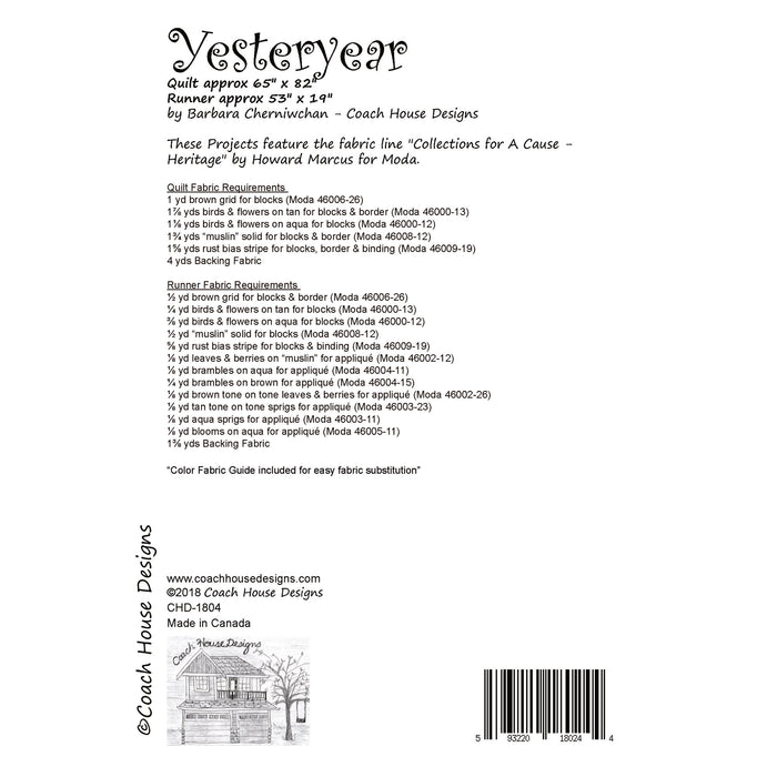 Yesteryear Quilt Pattern
