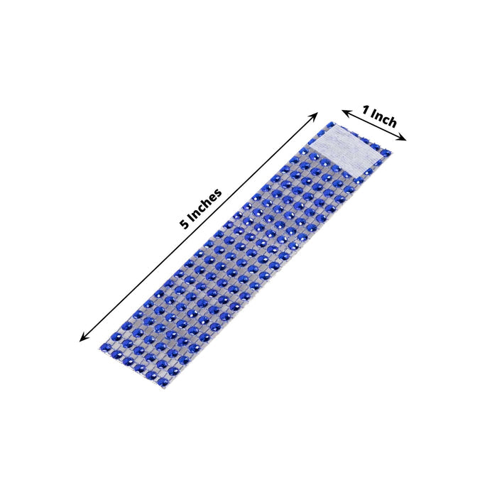 Blue adhesive grip tape, 5 inches by 1 inch, on a white background.