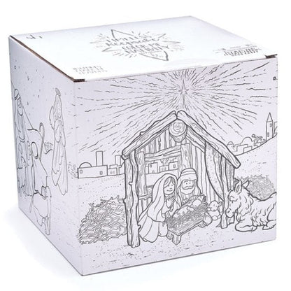 10 Piece Color Your Own Nativity Set gift box back