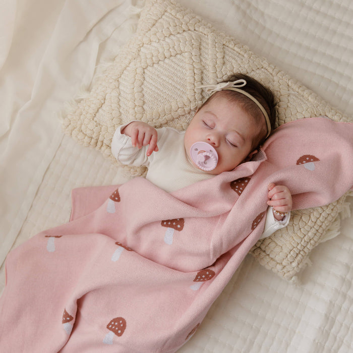 100% Luxury Cotton Swaddle Receiving Baby Blanket - Mushroom: Camel
