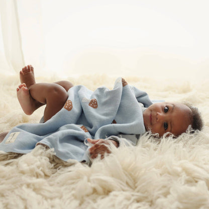 100% Luxury Cotton Swaddle Receiving Baby Blanket - Mushroom: Camel