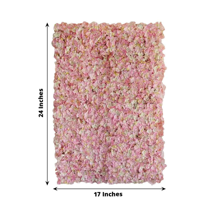 Pink floral wall decor measuring 24x17 inches on a white background.
