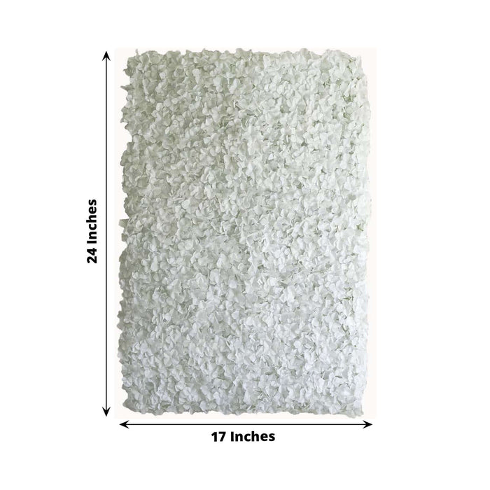 White flower wall panel measuring 24x17 inches for decoration or events.