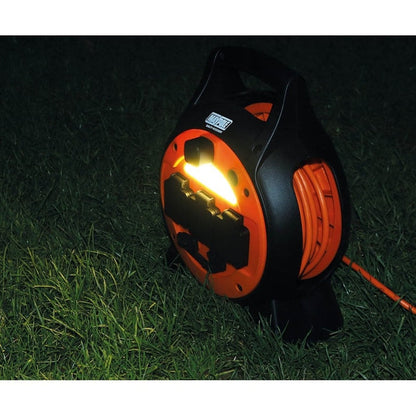 15M Roller Mobile Mains Power Unit with LED Light