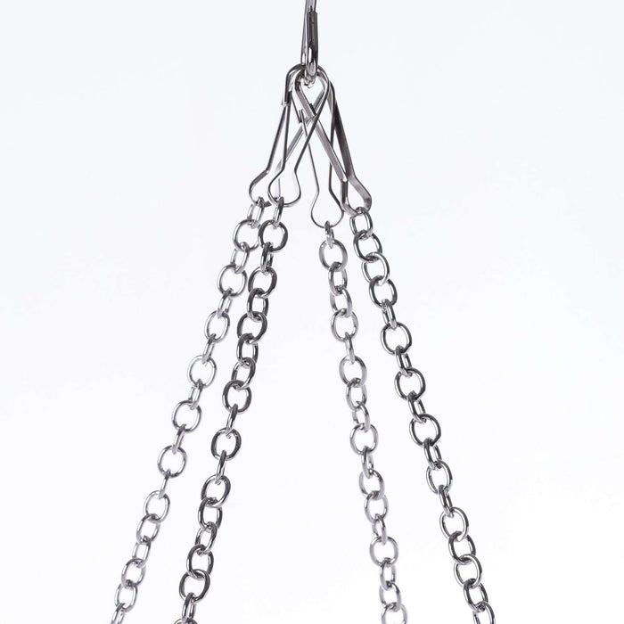 Metal hanging chains with clips, ideal for various hanging applications.