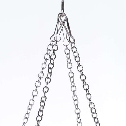 Metal hanging chains with clips, ideal for various hanging applications.