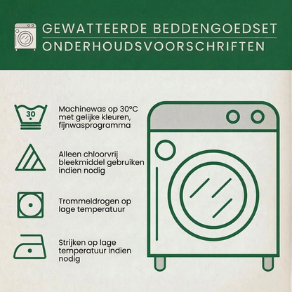 3-delt quiltet sengetøj - Solglans