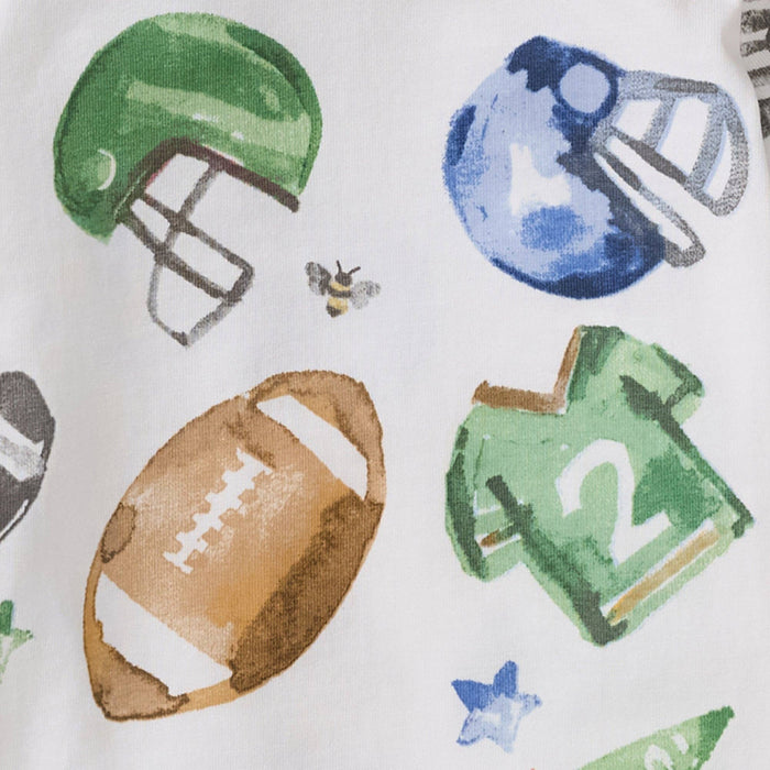 3-Pack Field Goal & Soccer Field Baby Boy Bodysuits: 0-3M