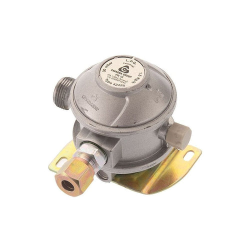 30mbar Caravan Gas Regulator 8mm - Angled Inlet