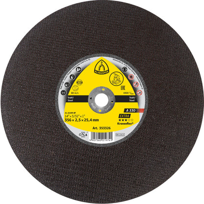356 x 2.5 x 25.4mm A 330 Extra Cutting Disc Per/10