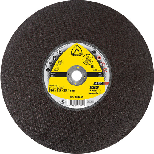356 x 2.5 x 25.4mm A 330 Extra Cutting Disc Per/10
