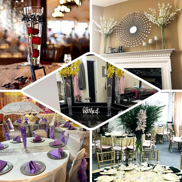 Elegant event decor featuring flowers, table settings, and decorative accents.