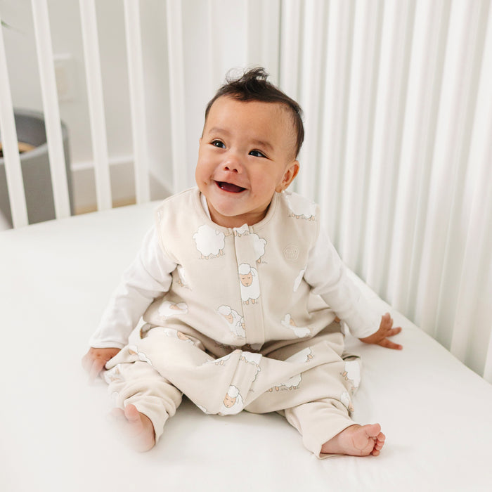 4 Season® Baby Sleep Bag with Feet, Merino Wool & Organic Cotton, Sheep