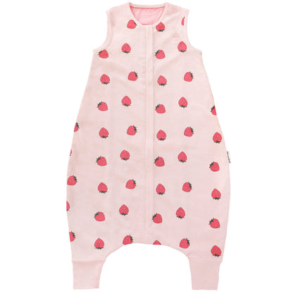 4 Season® Baby Sleep Bag with Feet, Merino Wool & Organic Cotton, Strawberry