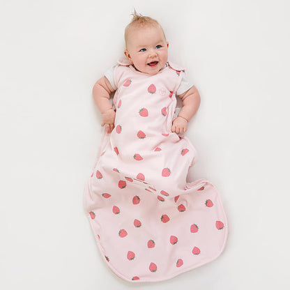 4 Season® Ultimate Baby Sleep Bag, Merino Wool & Organic Cotton, Strawberry