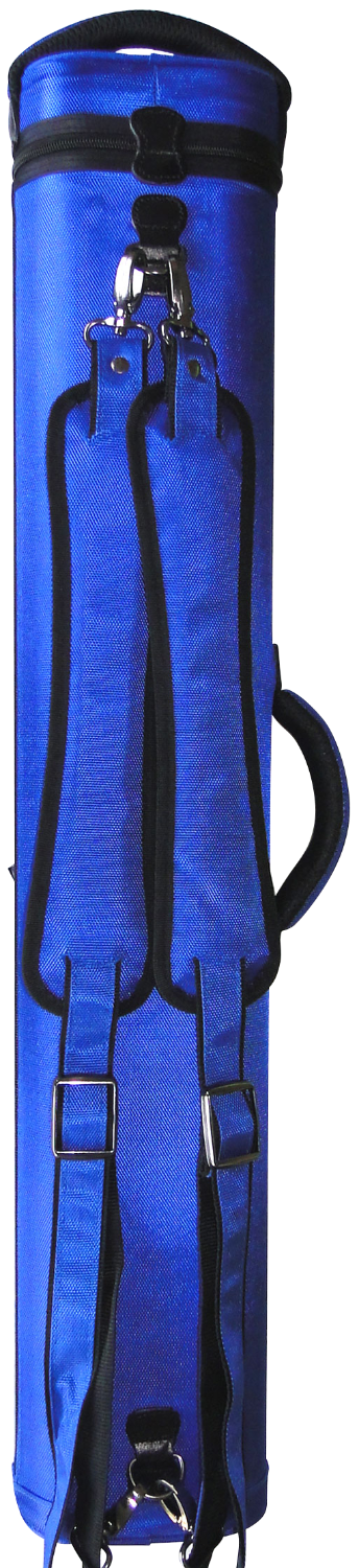 4x8 Rugged Blue DOUBLE STRAP Cue Case