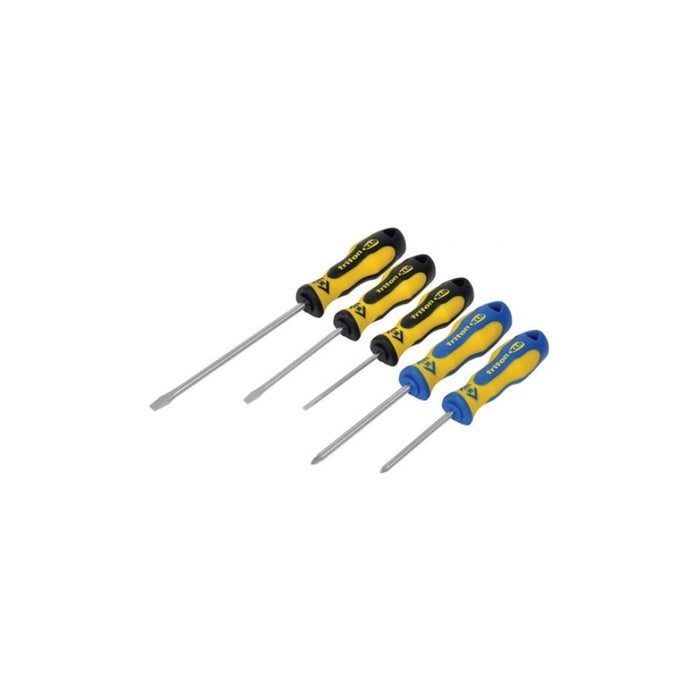 5 Piece Screwdriver Set - Slotted/PZD