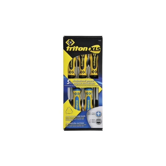 5 Piece Screwdriver Set - Slotted/PZD