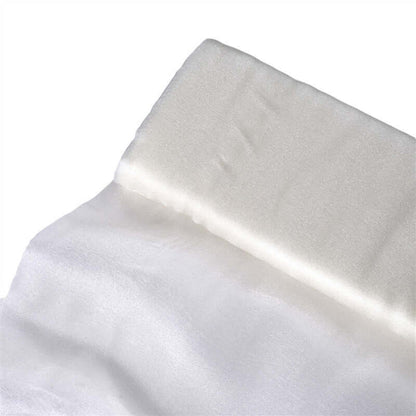 White satin fabric swatch with a smooth finish #whtbkgd