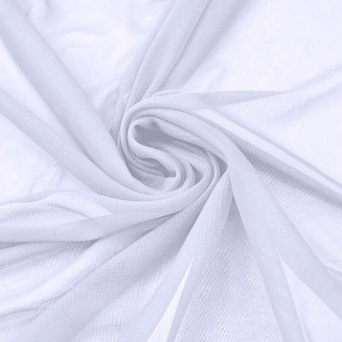 Lightweight sheer fabric in soft gray, perfect for draping or layering.