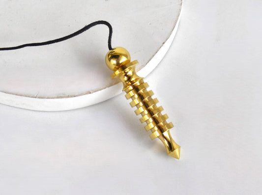 6 Ring Bullet Brass Pendulum Silver Metal Egyptian Pendulums.