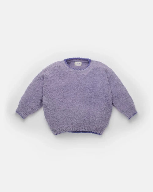 7AM Enfant Boxy Fuzzy Sweater in Taro