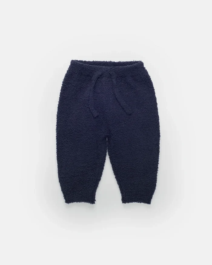 7AM Enfant Fuzzy Boxy Lounge Pant in Navy