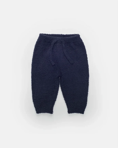 7AM Enfant Fuzzy Boxy Lounge Pant in Navy