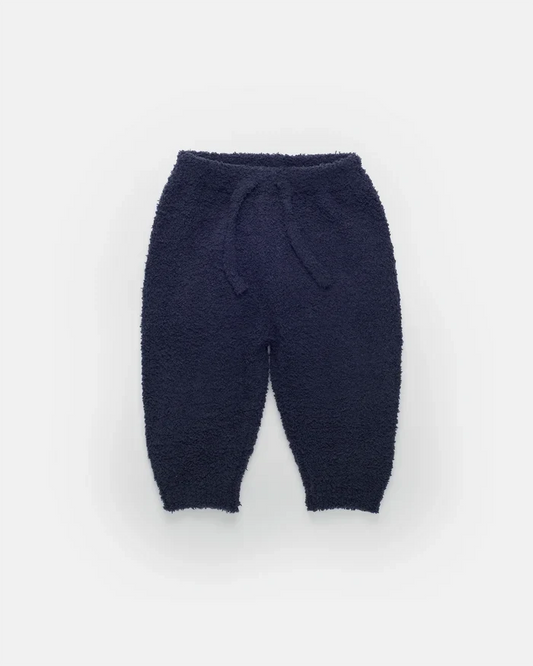 7AM Enfant Fuzzy Boxy Lounge Pant in Navy