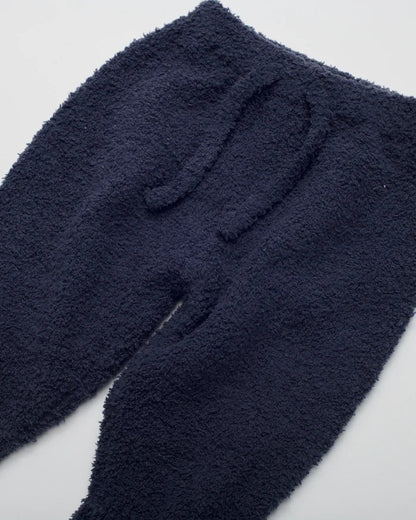 7AM Enfant Fuzzy Boxy Lounge Pant in Navy