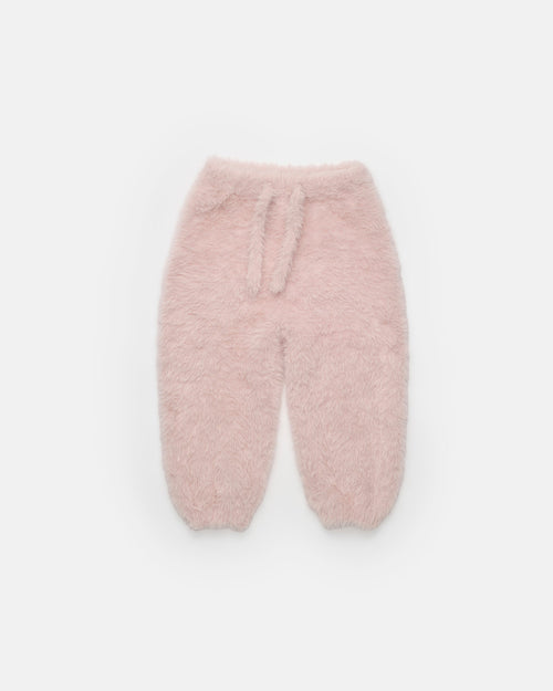 7AM Enfant Fuzzy Boxy Lounge Pant in Powder Pink